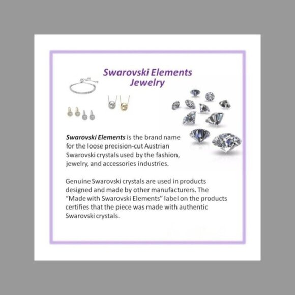 NWOT Swarovski Crystal Elements Gold Overlay Heart Pendant Snake Chain Necklace - Picture 7 of 7